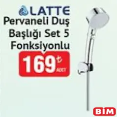 LATTE PERVANELİ DUŞ BAŞLIĞI SET 5 FONKSİYONLU